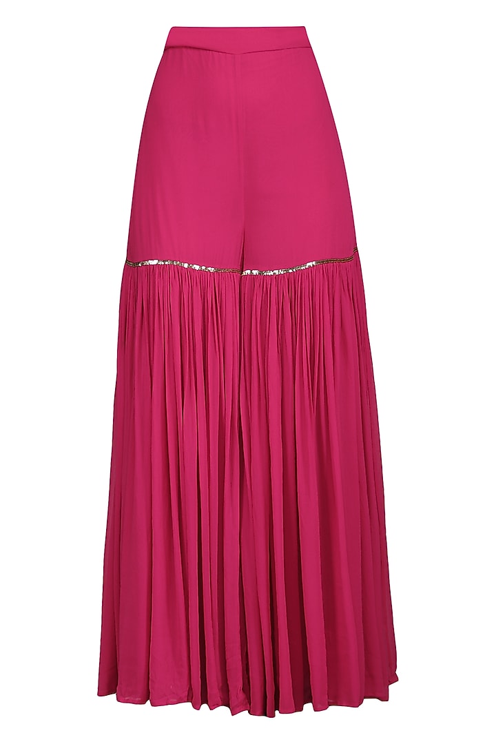 Pink embroidered sharara set available only at Pernia's Pop Up Shop.