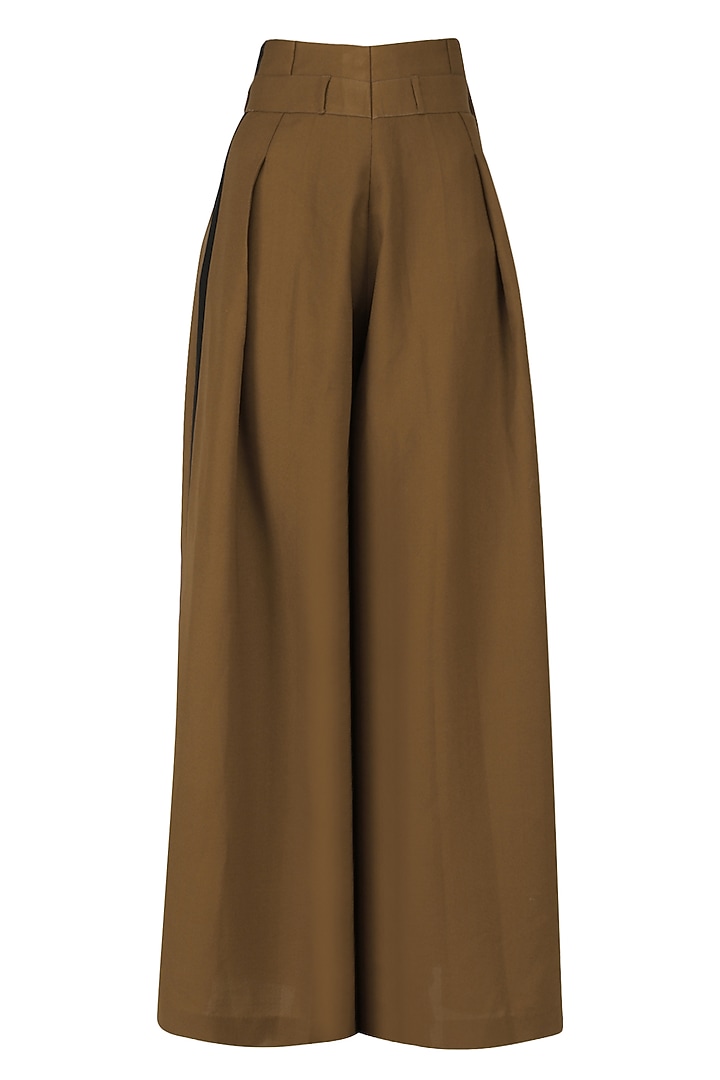 Tan brown top with flared pants available only at Pernia's Pop Up Shop.