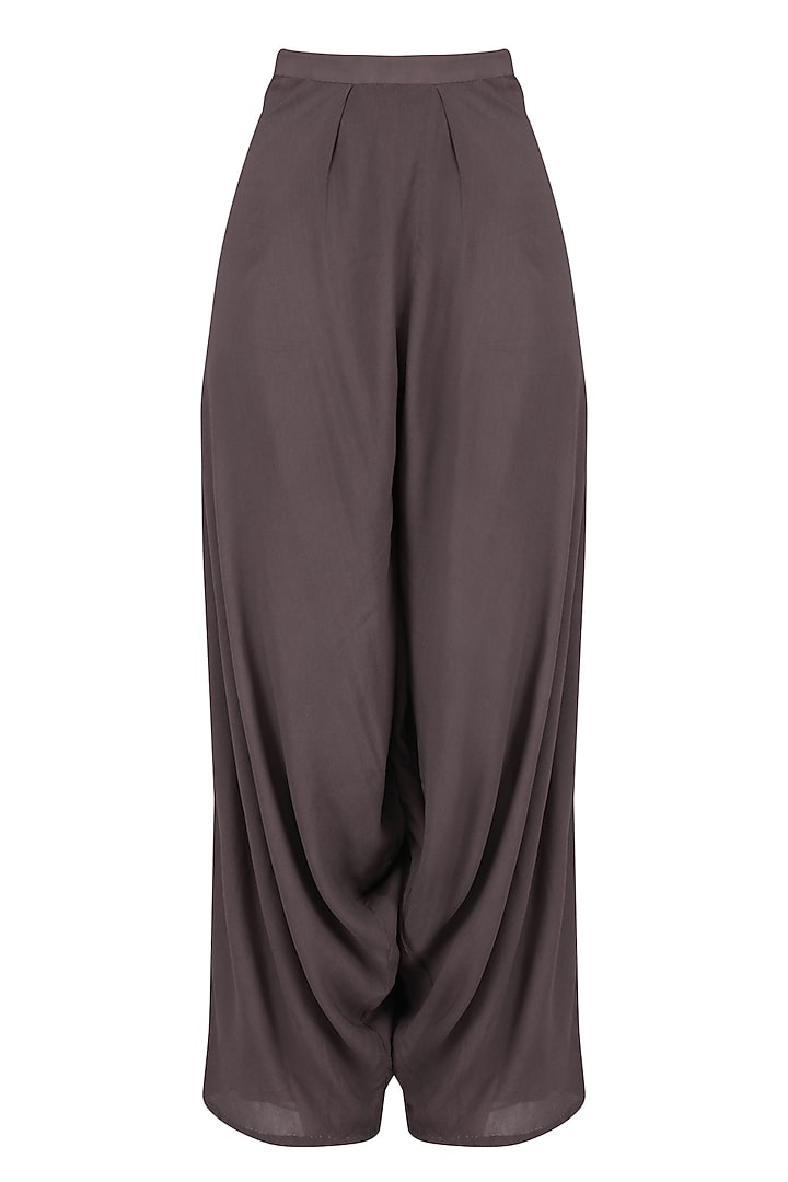 Lavender grey dhoti, croptop and jacket set available only at Pernia's Pop Up Shop.