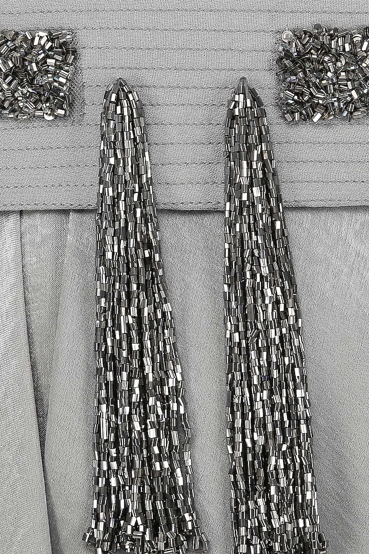 Silver grey draped gown available only at Pernia's Pop Up Shop.