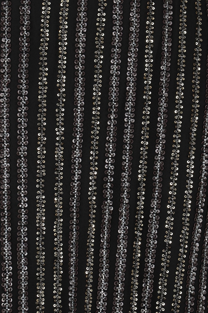 Black embroidered maxi skirt available only at Pernia's Pop Up Shop.