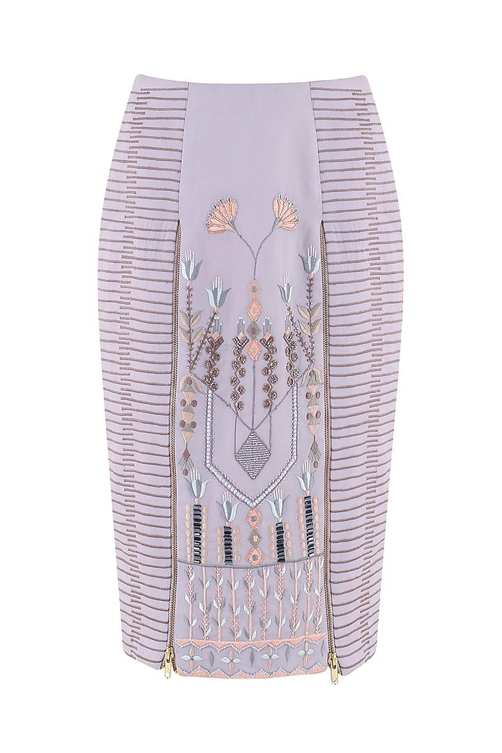 Lilac Embroidered Skirt by Esse