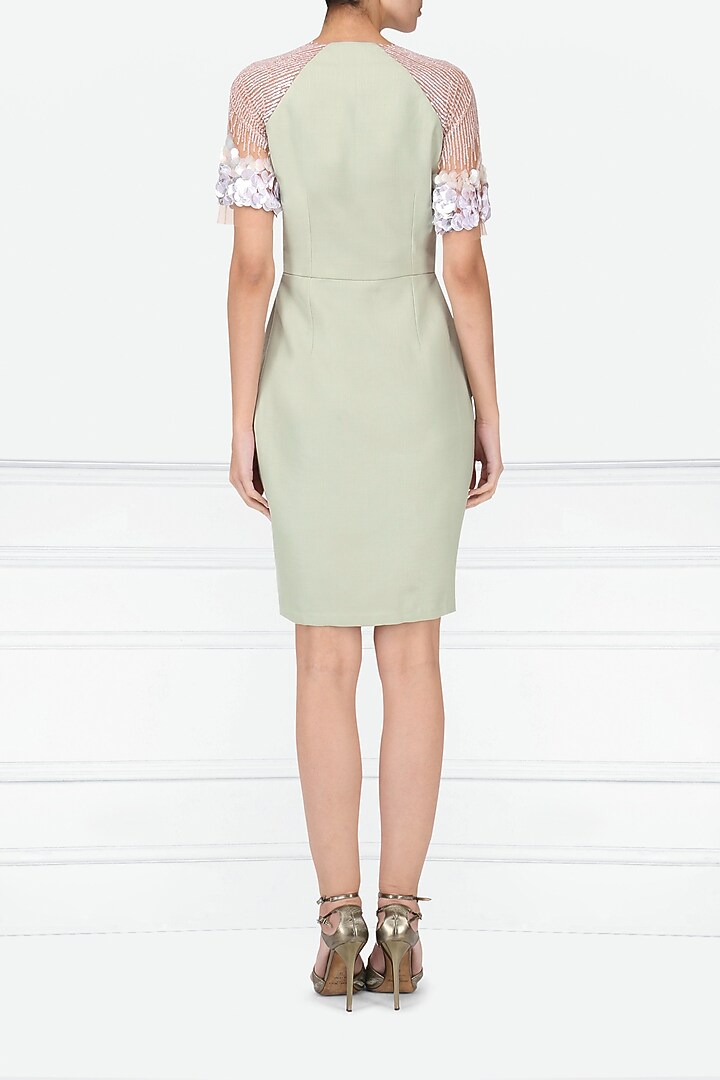 Mint green embroidered dress available only at Pernia's Pop Up Shop.