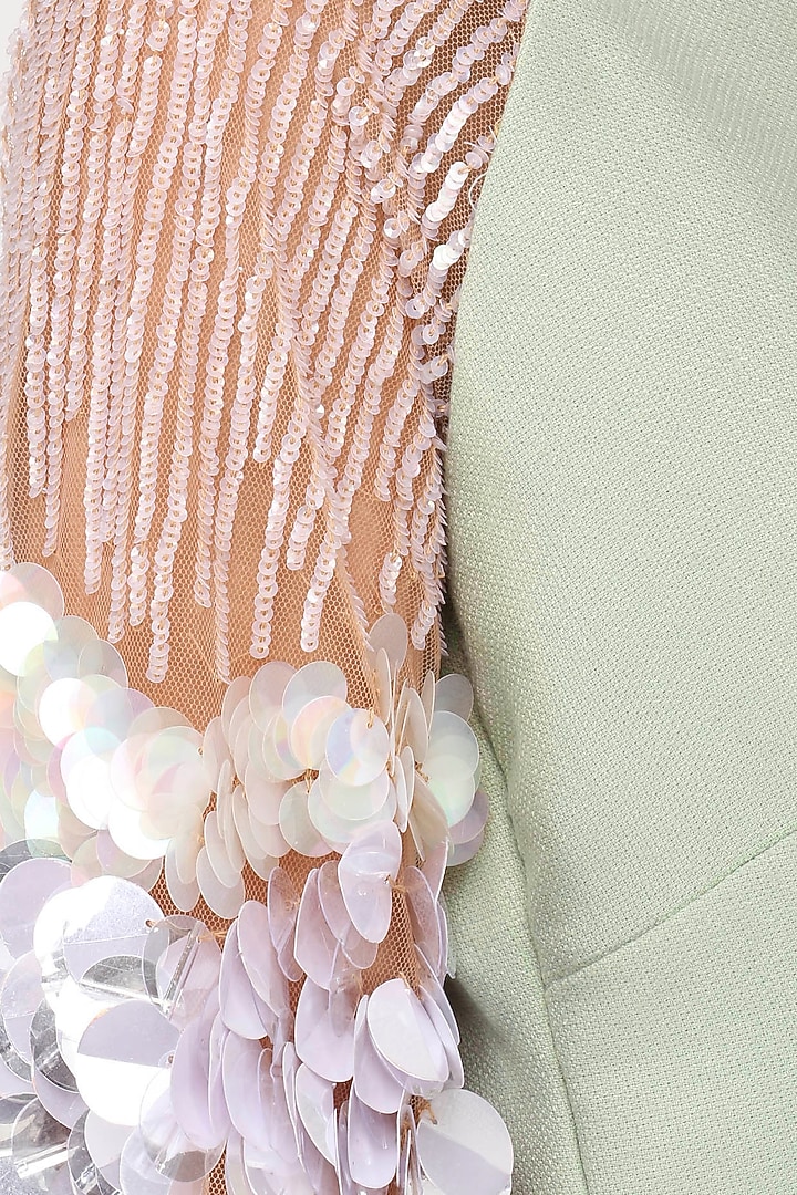 Mint green embroidered dress available only at Pernia's Pop Up Shop.