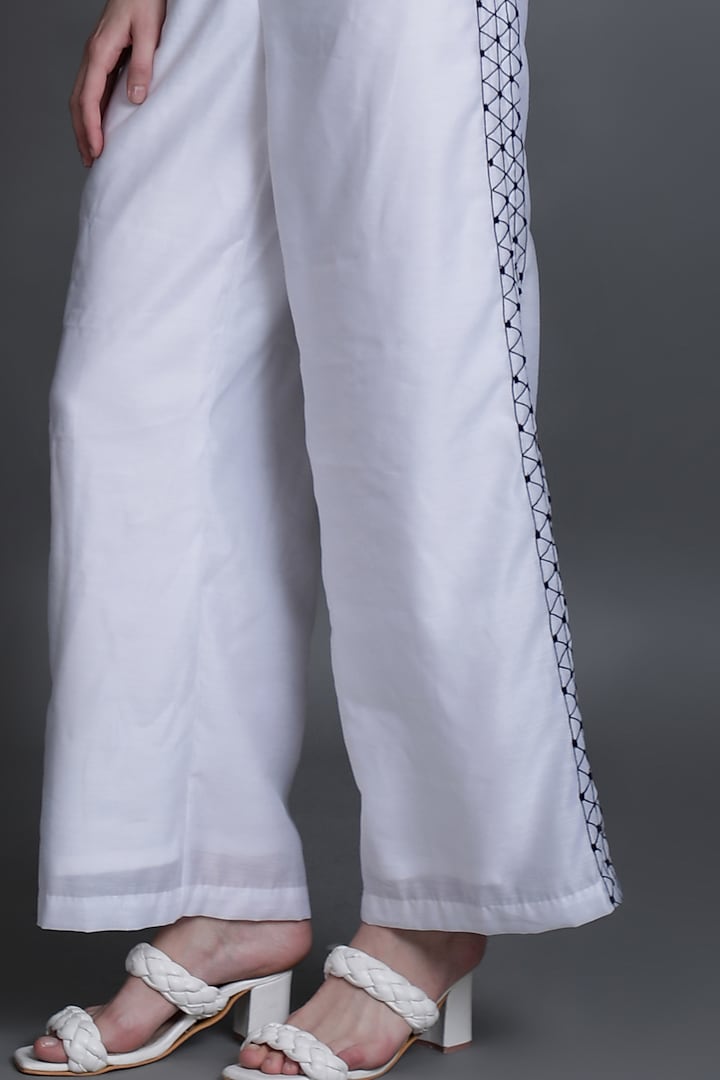 White Polyester Jumpsuit by Estera at Pernia's Pop Up Shop