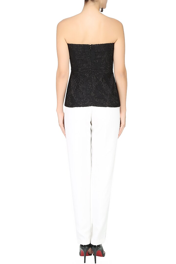 Black lace corset tube top available only at Pernia's Pop Up Shop.