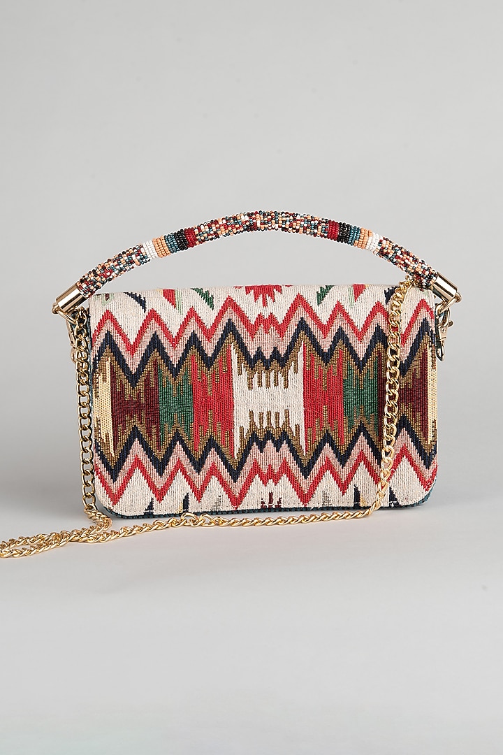 Multi-Colored Handloom Jacquard Cotton Handbag by Etcetera at Pernia's Pop Up Shop