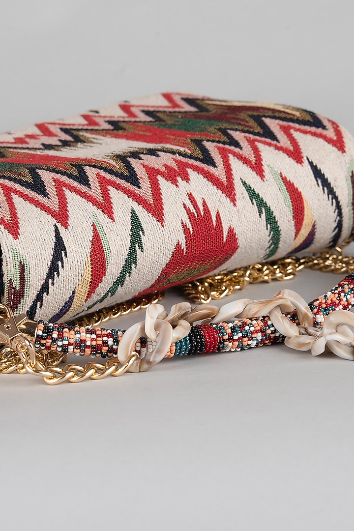 Multi-Colored Handloom Jacquard Cotton Handbag by Etcetera at Pernia's Pop Up Shop