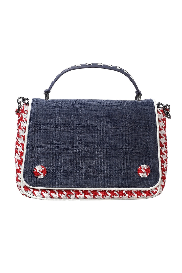 Blue Cotton & Poly Blend Handbag by Etcetera at Pernia's Pop Up Shop