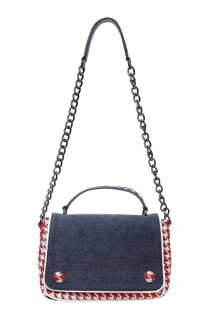 Blue Cotton & Poly Blend Handbag by Etcetera at Pernia's Pop Up Shop