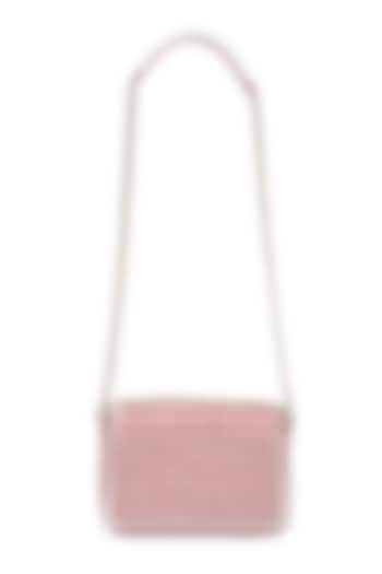 Red Woven Cotton Handbag by Etcetera