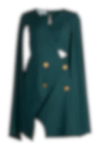 Teal Asymmetric Trench Dress by Etre at Pernia's Pop Up Shop