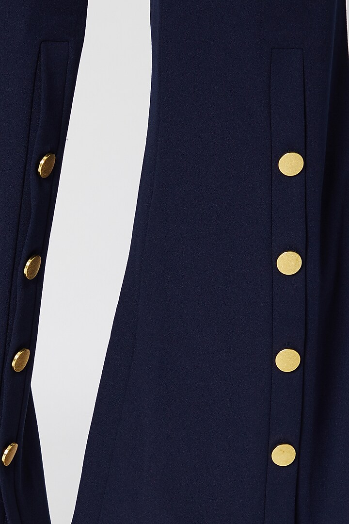Navy Blue Jumpsuit With Buttons by Etre at Pernia's Pop Up Shop
