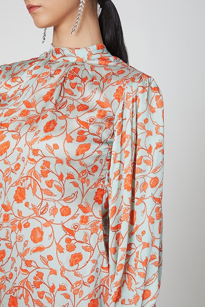 Mint Green Printed Summer Dress by Etre at Pernia's Pop Up Shop