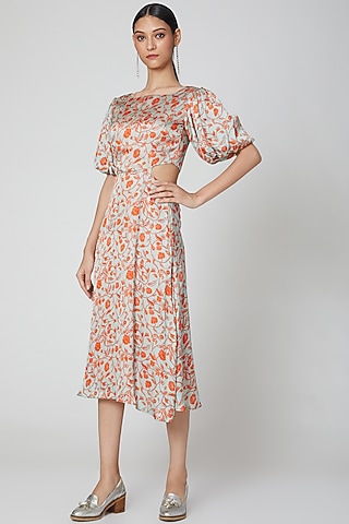 Mint Green Printed Midi Dress by Etre