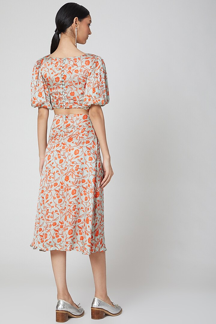 Mint Green Printed Midi Summer Dress by Etre at Pernia's Pop Up Shop