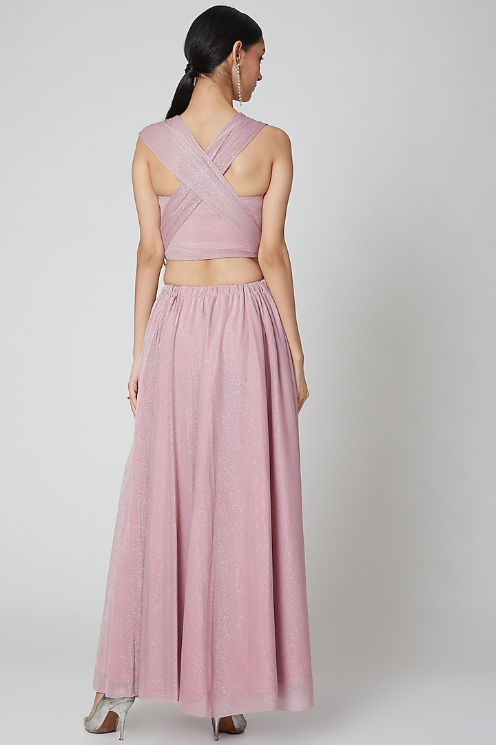Blush Pink Versatile Drape Summer Dress by Etre at Pernia's Pop Up Shop