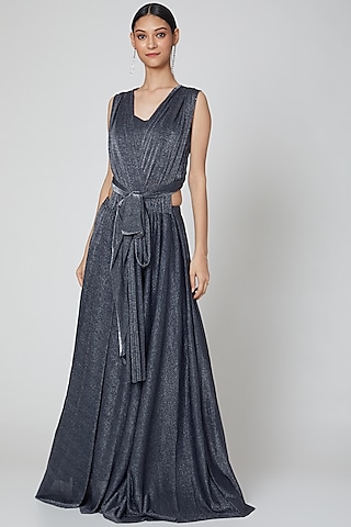 Coalt Blue Infinity Drape Dress by Etre