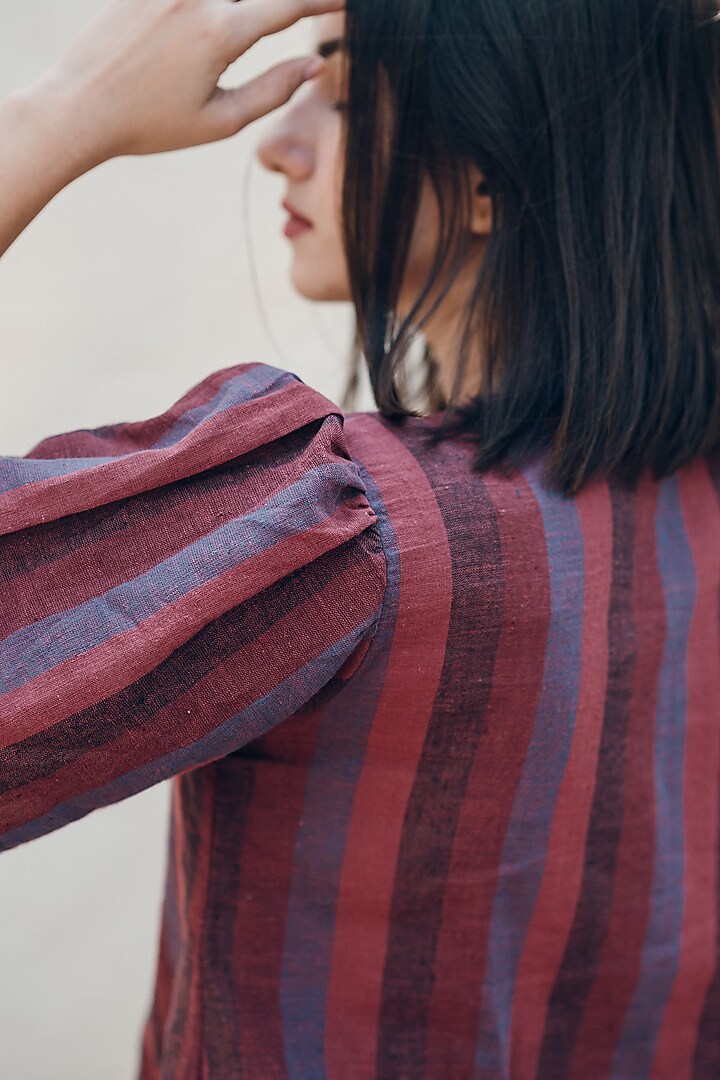 Multi-Colored Handwoven Cotton Top by ETAR at Pernia's Pop Up Shop