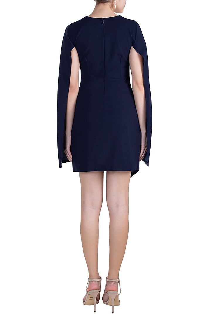 Navy Blue Asymmetric Trench Summer Dress by Etre at Pernia's Pop Up Shop