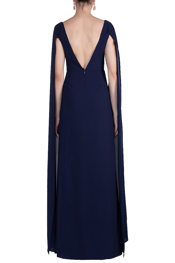Navy Blue Cape Trail Maxi Summer Dress by Etre at Pernia's Pop Up Shop