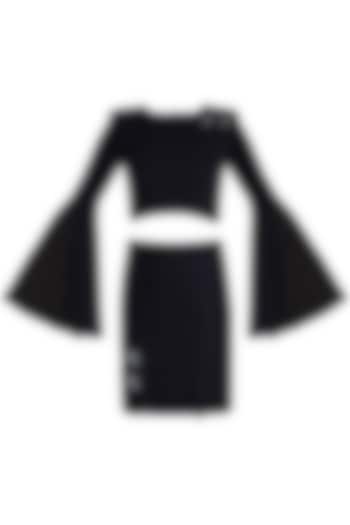 Black Embellished Co-ordinate Skirt Set by Etre