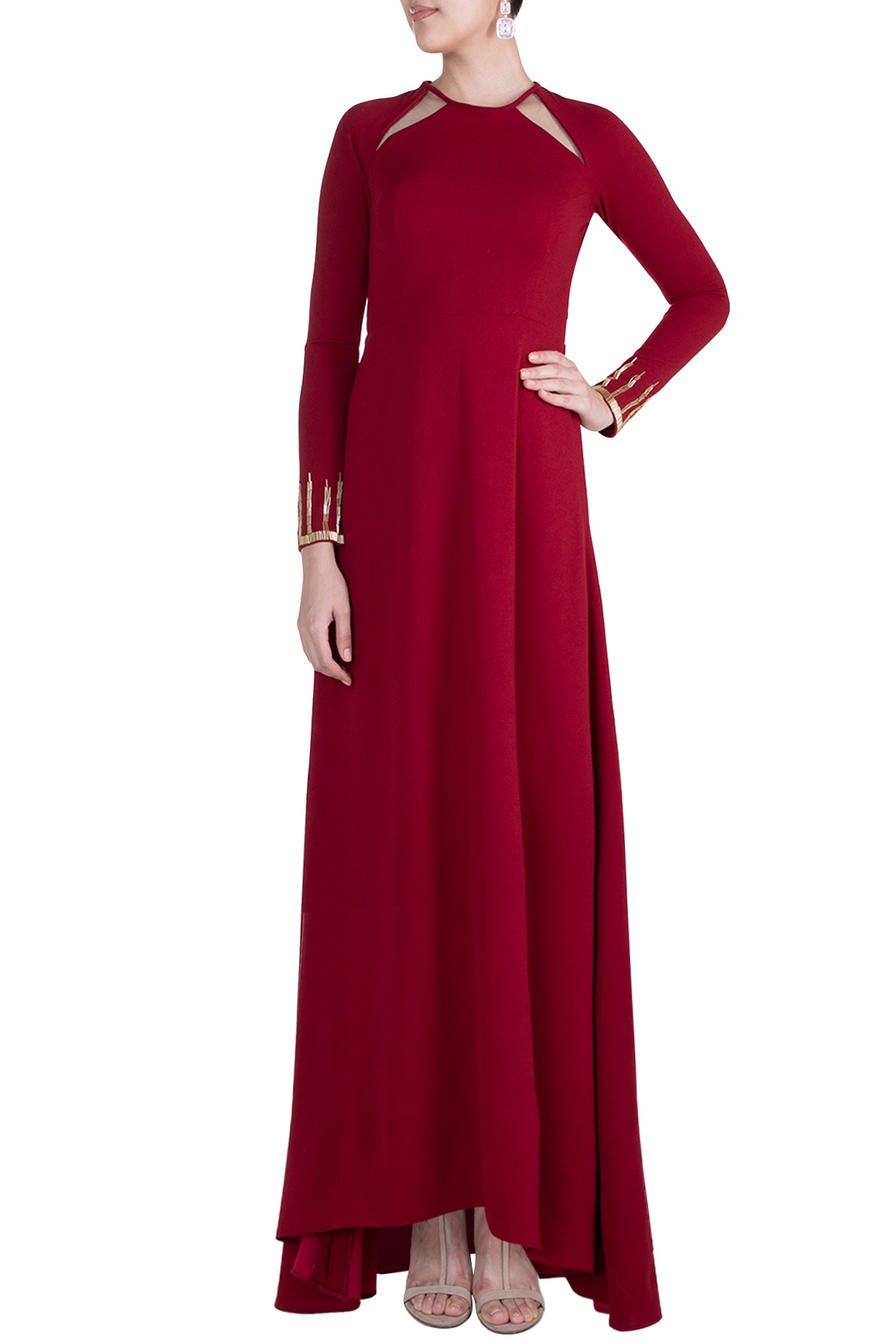 Maroon Indian Gown- Buy Maroon Color Gown Online at Best Price