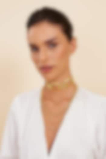 Gold Plated Contemporary Choker Necklace by Eurumme Jewellery