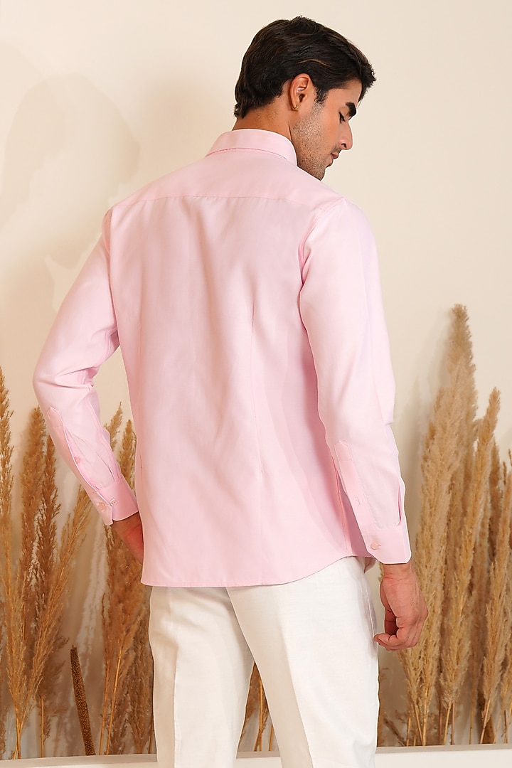 Blush Pink Oxford Cotton Summer Shirt by Eleven Brothers at Pernia's Pop Up Shop