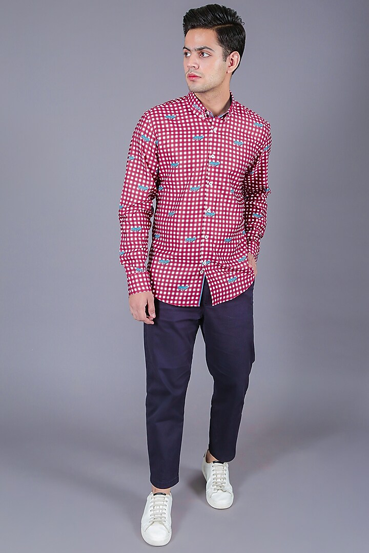 Red Checkered Shirt by Eleven Brothers