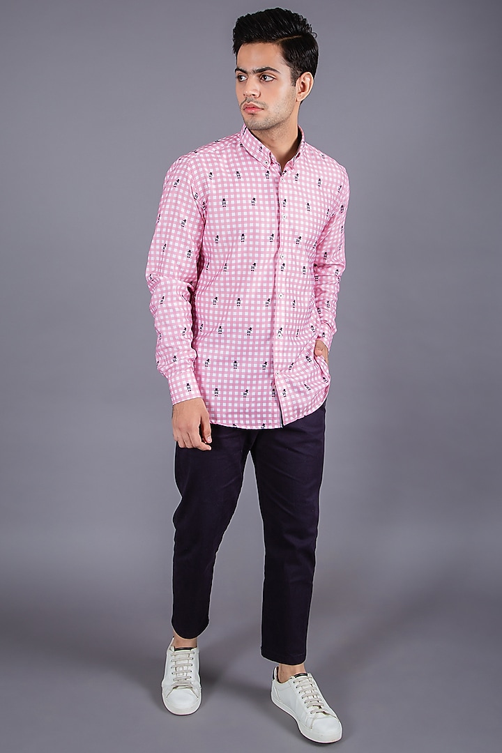Pink Checkered Shirt by Eleven Brothers