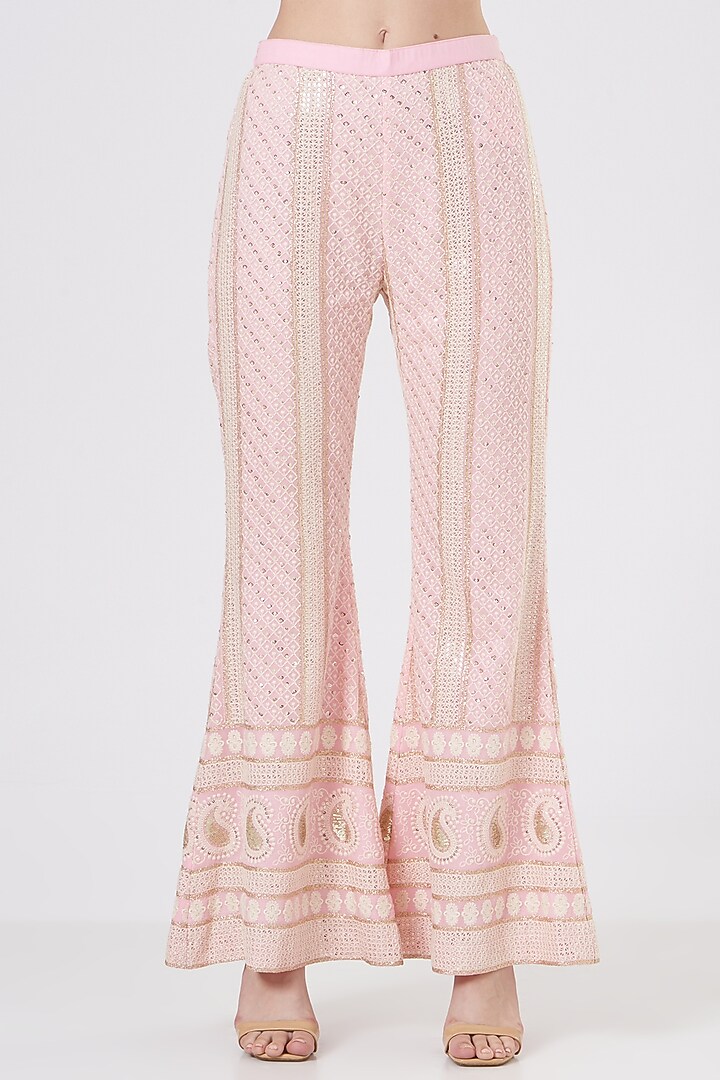 Pink Chikankari Pant Set by EVRA BY NIKITA KHURANA at Pernia's Pop Up Shop