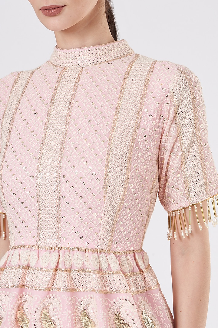 Pink Chikankari Pant Set by EVRA BY NIKITA KHURANA at Pernia's Pop Up Shop
