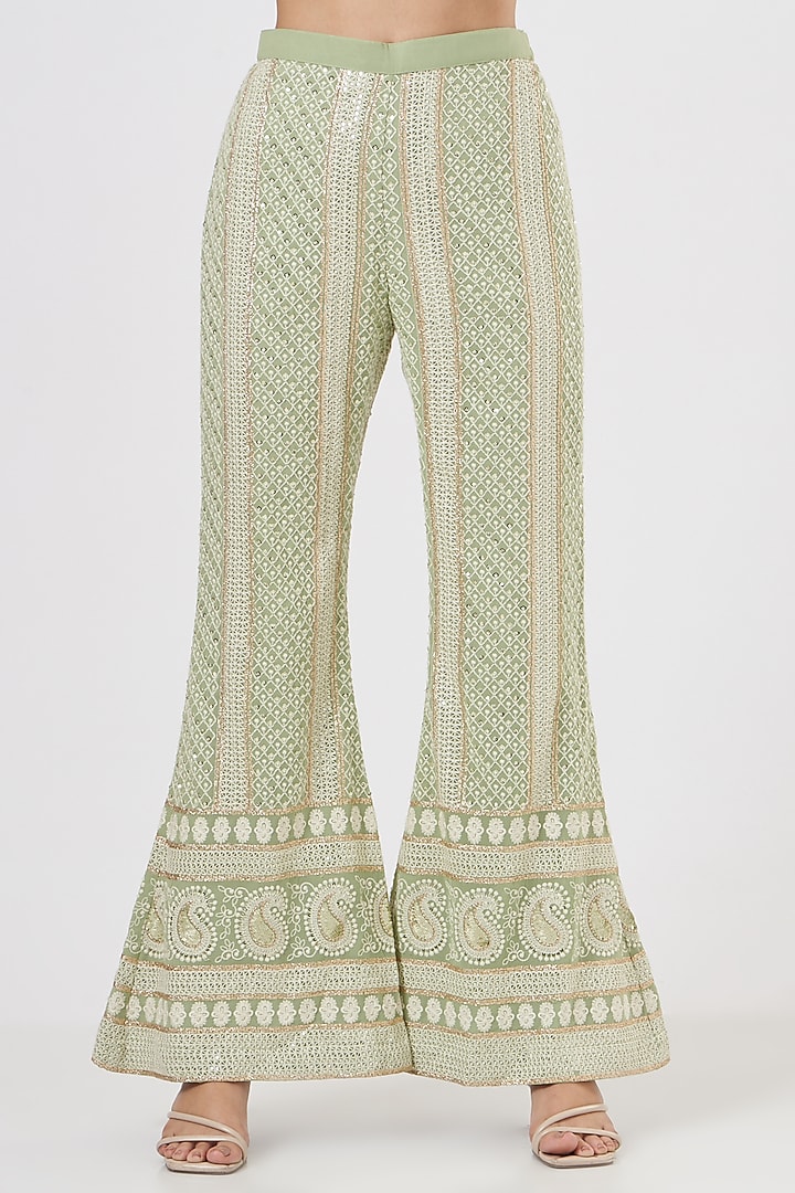 Lime Green Chikankari Kurta Set by EVRA BY NIKITA KHURANA at Pernia's Pop Up Shop