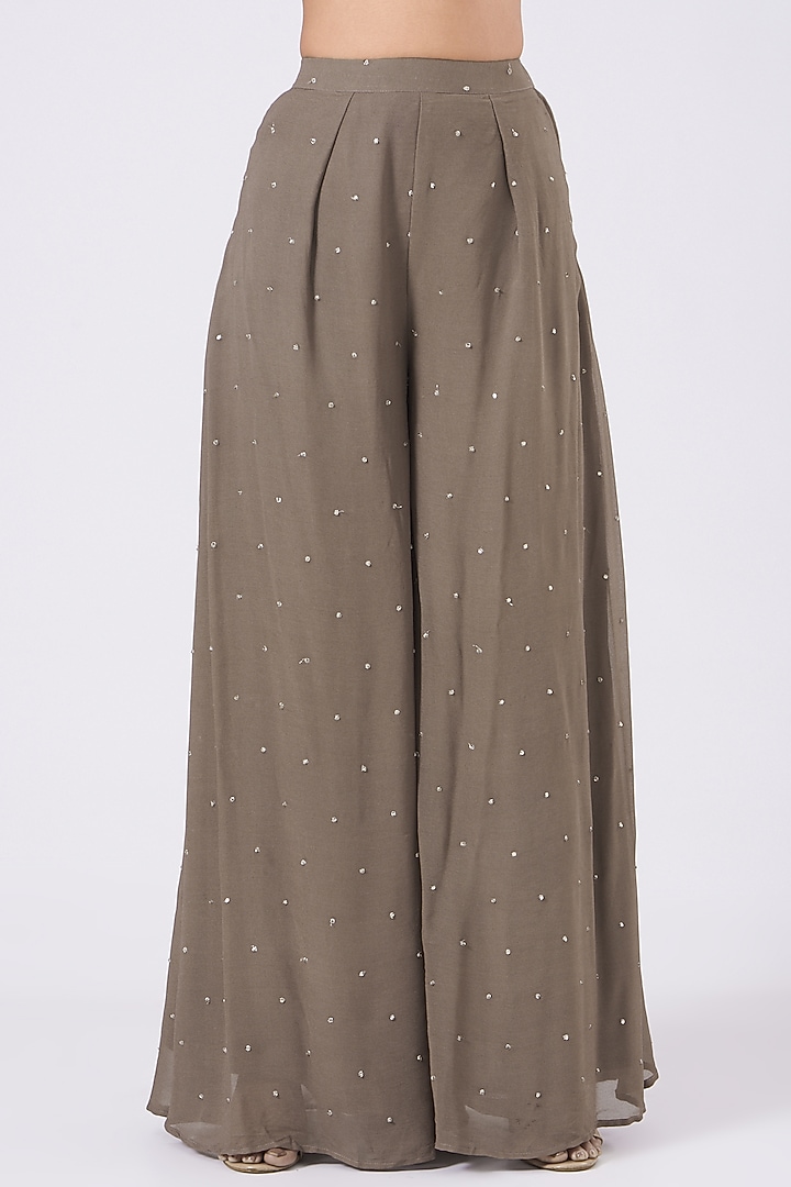 Mouse Georgette Party Wear Sharara Set by EWAZ at Pernia's Pop Up Shop
