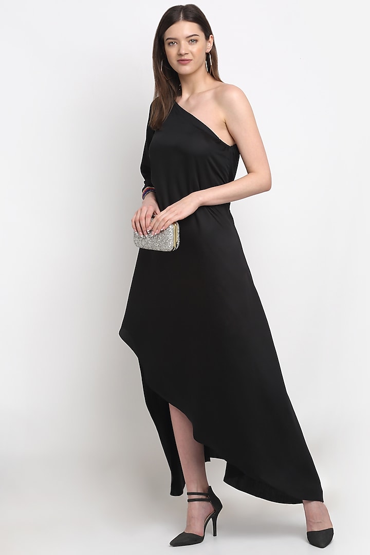 Black Hand Embellished Off-Shoulder Summer Dress by Ewoke at Pernia's Pop Up Shop