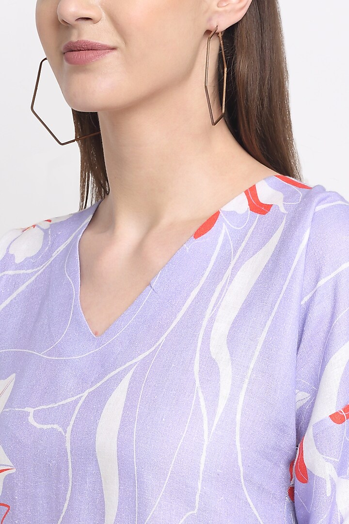 Lavender Printed Tunic by Ewoke at Pernia's Pop Up Shop