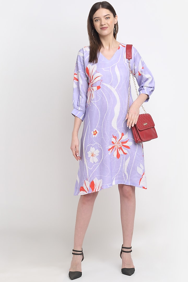 Lavender Printed Tunic by Ewoke at Pernia's Pop Up Shop