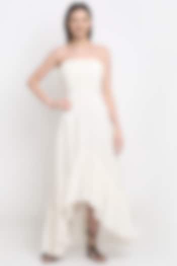 Ivory Hand Embroidered Gown by Ewoke