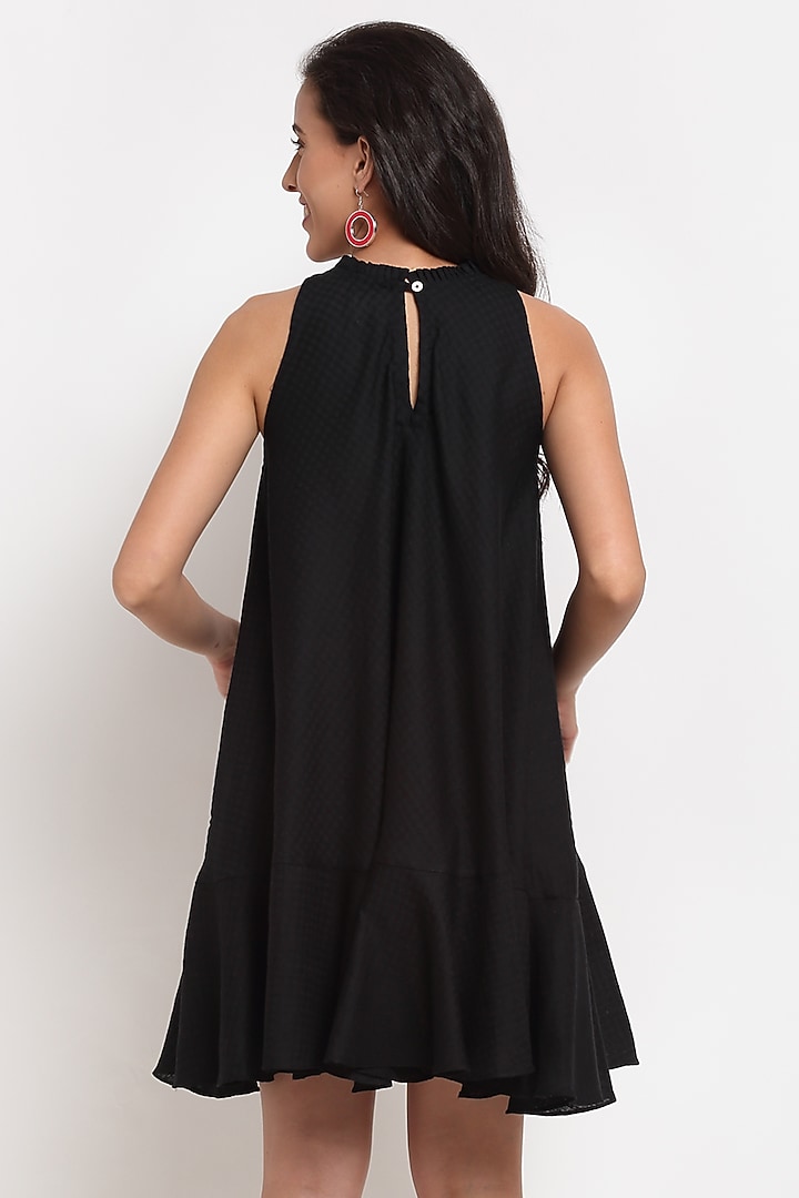 Black Tencel Mini Summer Dress by Ewoke at Pernia's Pop Up Shop