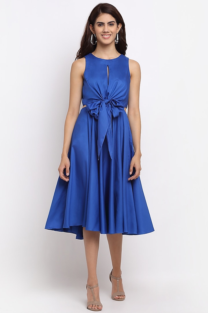 Cobalt Blue Tencel Dress by Ewoke