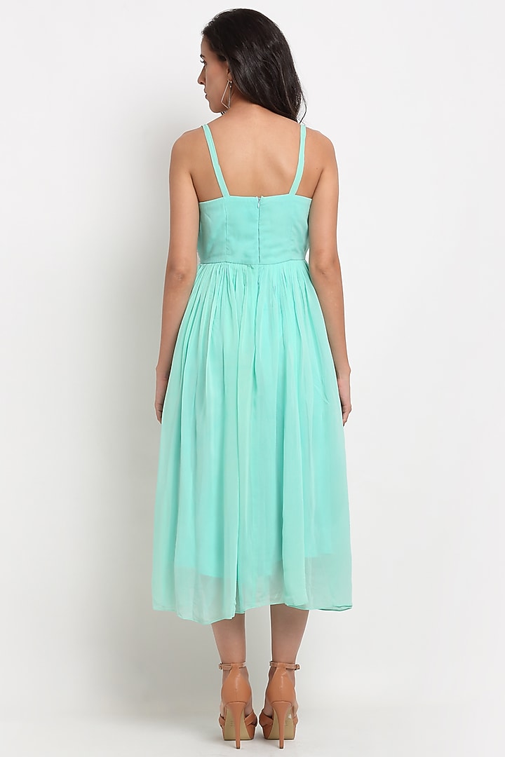Pastel Blue Embroidered Summer Dress by Ewoke at Pernia's Pop Up Shop