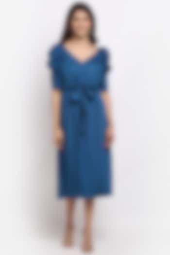 Cobalt Blue Midi Summer Dress by Ewoke at Pernia's Pop Up Shop