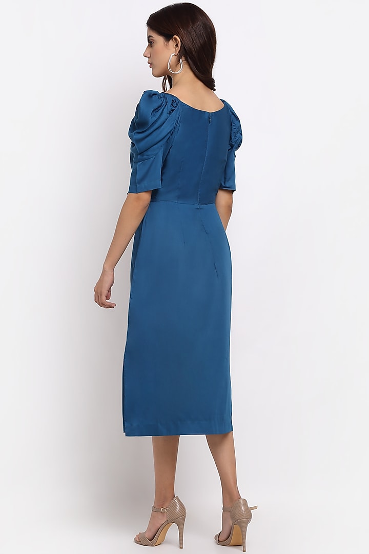 Cobalt Blue Midi Summer Dress by Ewoke at Pernia's Pop Up Shop