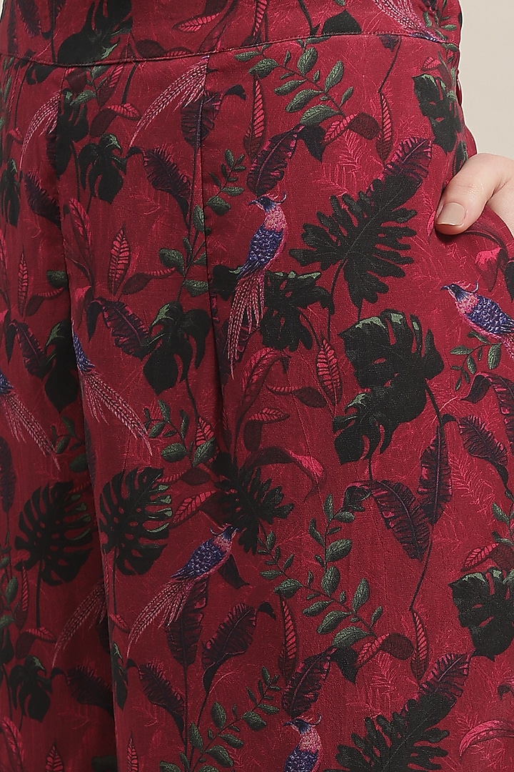 Wine Cepe Floral Printed Co-Ord Set by Ewoke at Pernia's Pop Up Shop