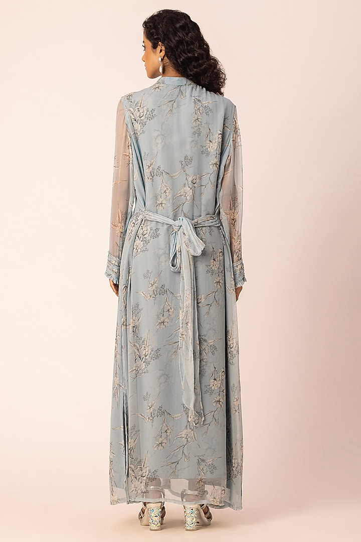 chiffon shirt dress designs Pastel Blue Floral Printed Maxi Summer by Ewoke at Pernia's Pop Up Shop short chiffon shirt gown styles for ladies Zapaka Women Hot Pink NEWAWDRESS Length Measured Flat = Size:38 (US 8)