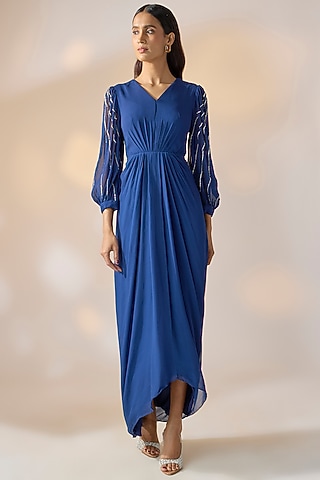 Buy Blue Evening Dress for Women Online from India's Luxury Designers 2026