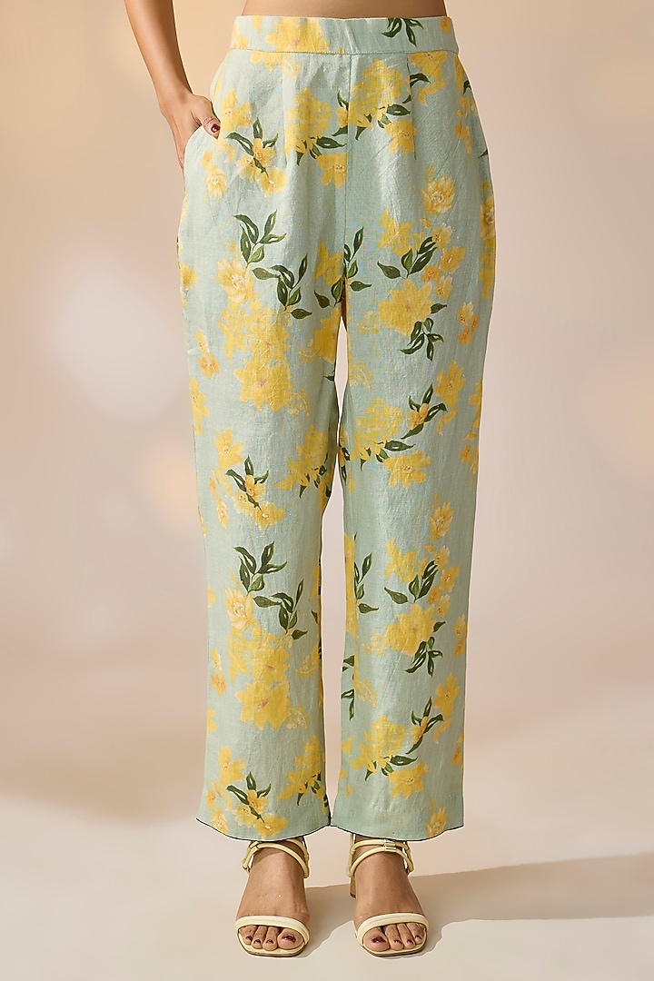 Green Hemp Co-Ord Set by Ewoke at Pernia's Pop Up Shop