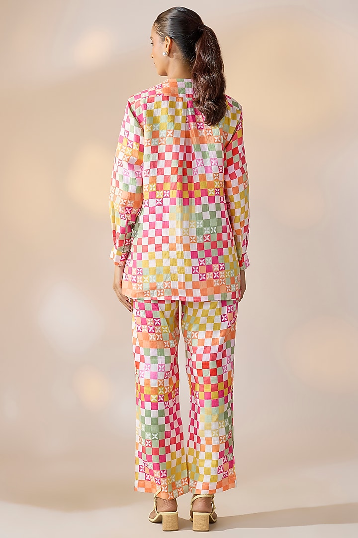 Multi-Colored Pure Hemp Floral Co-Ord Set by Ewoke at Pernia's Pop Up Shop