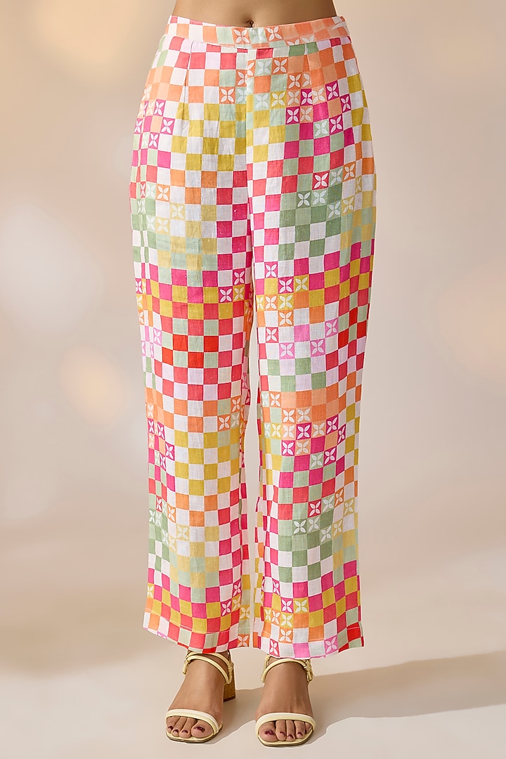 Multi-Colored Pure Hemp Floral Co-Ord Set by Ewoke at Pernia's Pop Up Shop